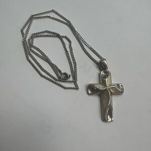 Sterling Silver .925 Cross Pendant Necklace
